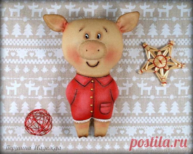 Шьем кофейную хрюшку. Символ 2019 года