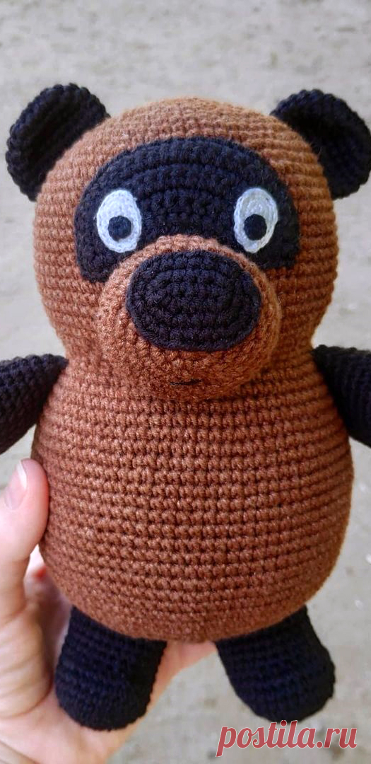 PDF Винни Пух крючком. FREE crochet pattern; Аmigurumi animal patterns. Амигуруми схемы и описания на русском. Вязаные игрушки и поделки своими руками #amimore - Советский Винни Пух, Союзмультфильм, Winnie the Pooh, медведь, медвежонок, мишка.
