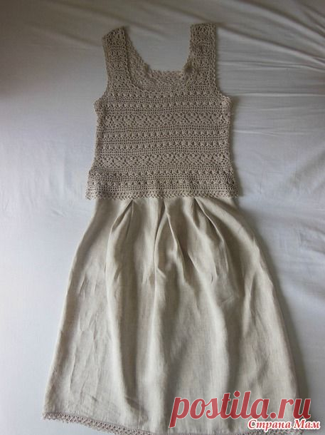 *Льняной комплект или Не всё золото, что блестит - Все в ажуре... (вязание крючком) - Страна Мам