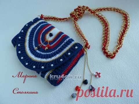 Морская сумочка крючком — работа Марины Стоякиной
