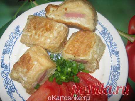 Картофельные рулеты с сосиской | Порадуйте детишек этим простым и вкусным блюдом. На праздничный стол также можете приготовить картофельные рулеты, ведь затраты на приготовление и продукты столь малы...