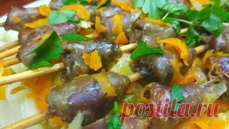 Вы тоже захотите ЕГО приготовить! ШАШЛЫК НА СКОВОРОДЕ из куриных сердечек.