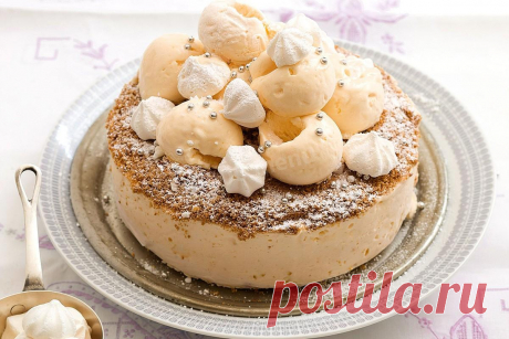 Торт с меренгой без выпечки рецепт с фото - 1000.menu