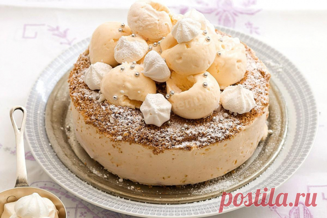 Торт с меренгой без выпечки рецепт с фото - 1000.menu