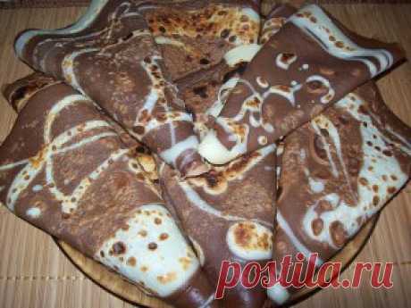 ШОКОЛАДНЫЕ  БЛИНЫ  НА  МОЛОКЕ  И  МИНЕРАЛКЕ !!! --(вкусные блины для шоколадоманов !!! )