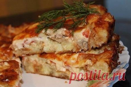 РЫБНЫЙ ПИРОГ И САЛАТ &quot;КАПУСТНЫЙ&quot; С ПОМИДОРАМИ И СЫРОМ. - Симпатичные идеи. - 2 апреля - 43000157690 - Медиаплатформа МирТесен