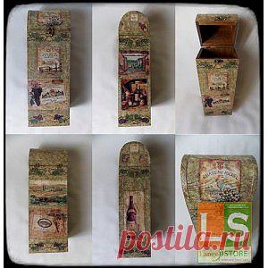 Короб для бутылки вина - Ручная работа на LangeSTORE - Ручная работа LS - Эксклюзивные и Авторские HandMade изделия ручной работы вы можете купить и продать на портале LangeSTORE