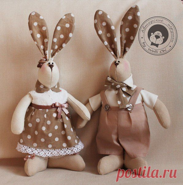 Тильда Заяц. Выкройка мягкой игрушки / Тильда, мягкие игрушки своими руками, выкройки / КлуКлу. Рукоделие - бисероплетение, квиллинг, вышивка крестом, вязание