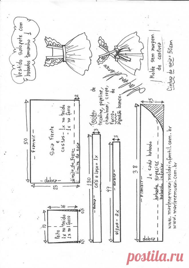 Vestido salopete franzido com babados – DIY- marlene mukai – molde infantil