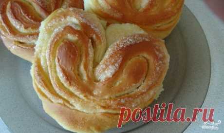 Булочки-сердечки с сахаром - пошаговый кулинарный рецепт на Повар.ру
