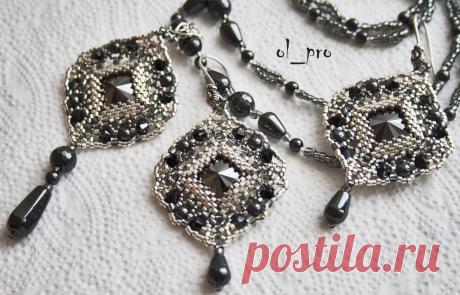 Гематит в серебре | biser.info - всё о бисере и бисерном творчестве