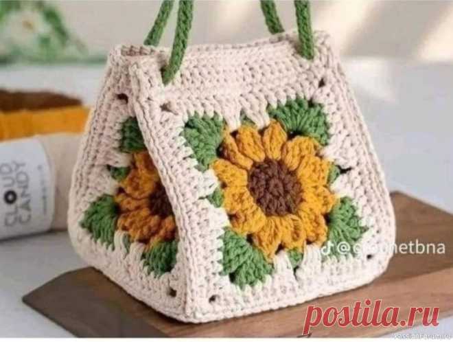 Отличная идея для вязания сумочки крючком | Вязаные крючком аксессуары