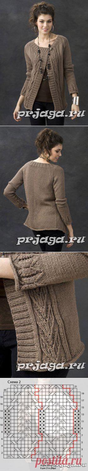 Кардиган на одной пуговице. Дизайнер Ann E. Smith