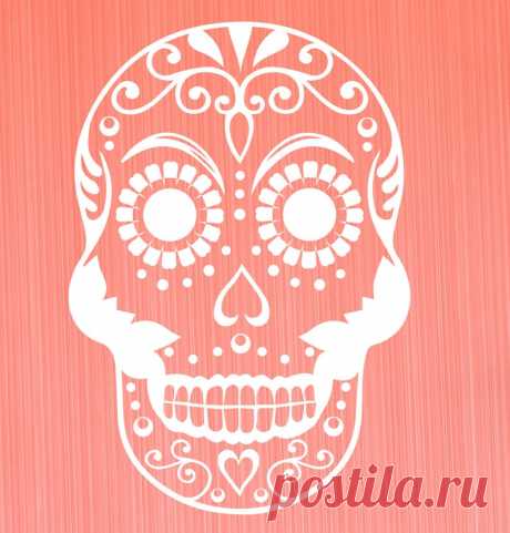 Día de los Muertos Day of the Dead Sugar Skull Wall Decal | Etsy