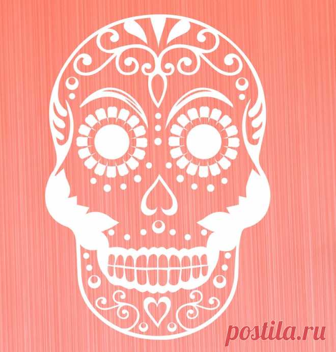 Día de los Muertos Day of the Dead Sugar Skull Wall Decal | Etsy