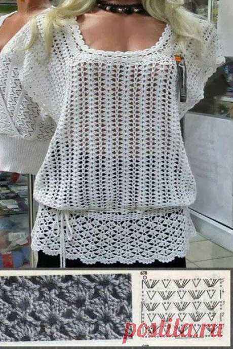 ВЯЗАНИЕ КРЮЧОК НАКИДКИ ПОНЧО ШАЛИ