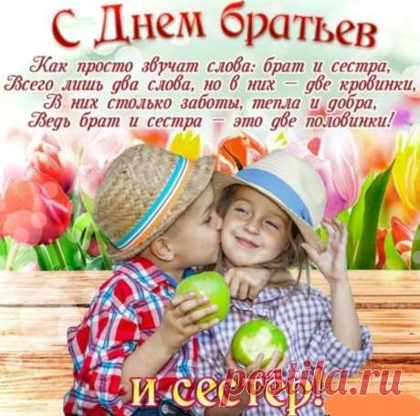 Сердечно поздравляю
С Днем братьев и сестер!
Вам в мире жить желаю,
Не зная бед и ссор.