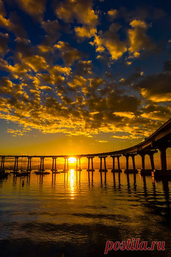 Coronado Bridge at sunrise, Coronado Island, San Diego, CA…  |  Pinterest • Всемирный каталог идей