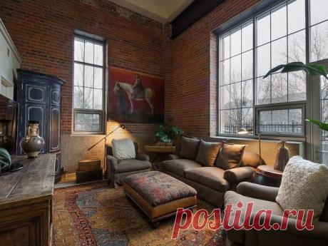 Кирпичная кладка в интерьере современной гостиной — Правильные идеи ремонта