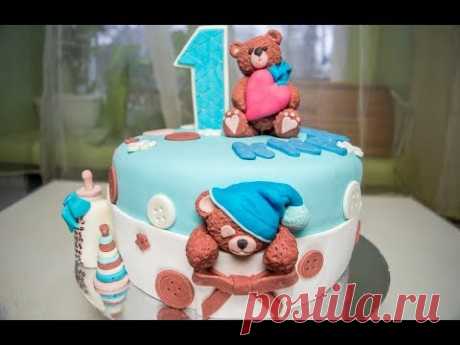 Teddy Bear Cake How to decorate a cake with fondant