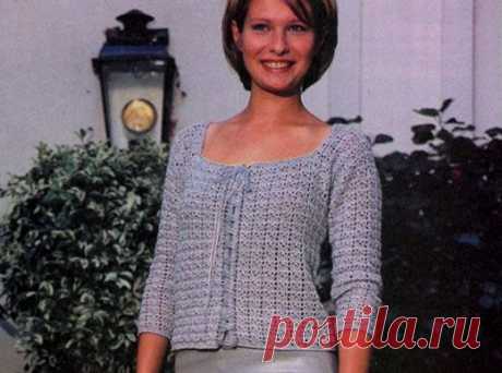 Кофта на шнуровке &quot;Жемчужная изюминка&quot;. Схема