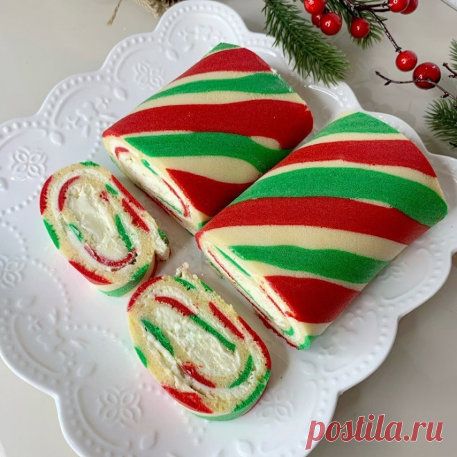 Эгина , которая готовит 🥐 в Instagram: «🎄НОВОГОДНИЙ РУЛЕТ🔥🔥🔥 ⠀ Добрый всем вечер! Подробный рецепт бисквитного, новогоднего рулета - ждёт вас у меня на ютуб канале 👏 ⠀ ссылка в…»