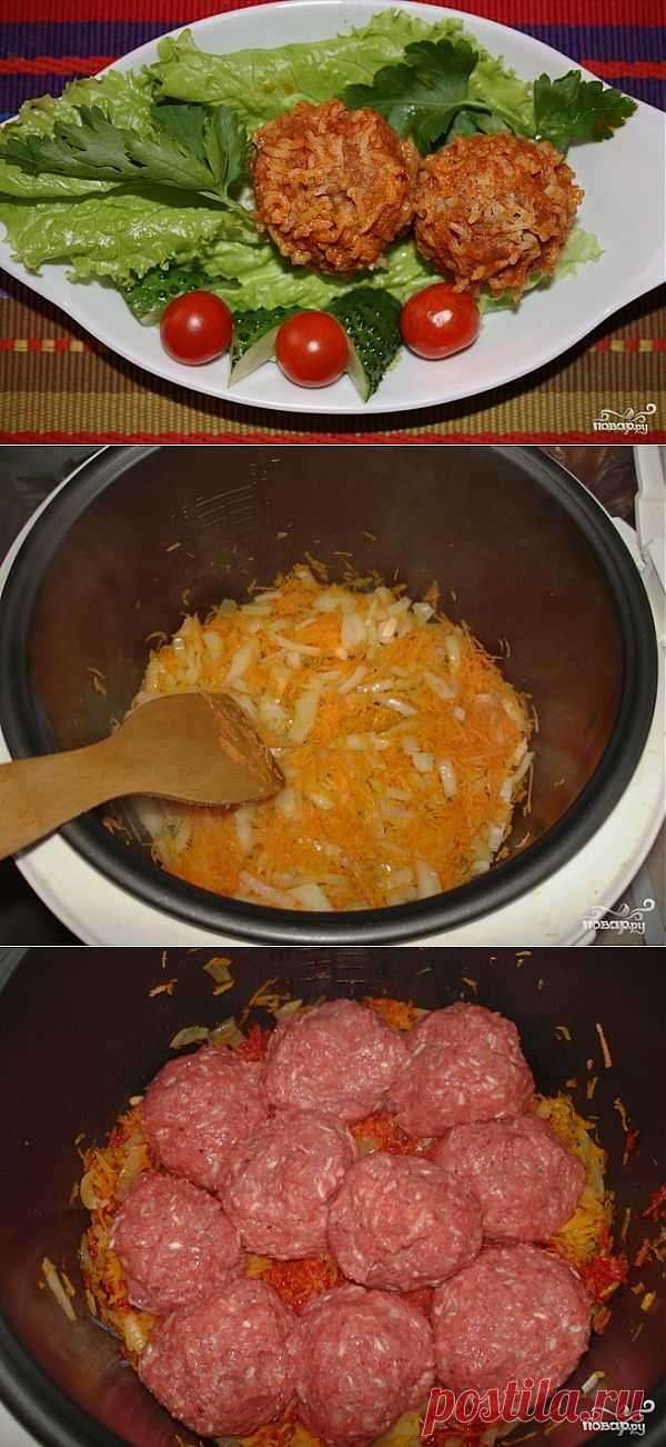 Ёжики с рисом в мультиварке - пошаговый кулинарный рецепт на Повар.ру