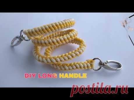 Cara Membuat Tali Tas Selempang Tali Kur - DIY MACRAME TUTORIAL -HANDLE TAS TALIKUR - HANDLE MACRAME - YouTube