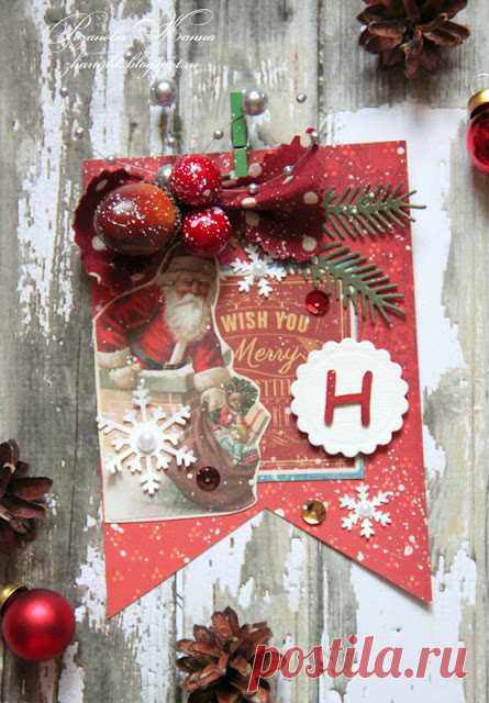 My Hobby: Новогодняя гирлянда Scrapberry's и коллаж желаний 2016 на холсте :)