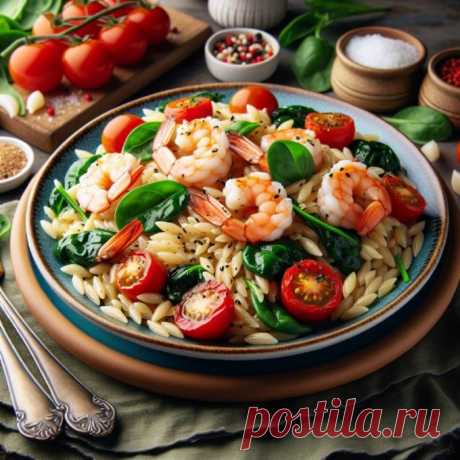 Орзо с креветками — Пошаговый рецепт приготовления 2024 | Простые и вкусные домашние рецепты