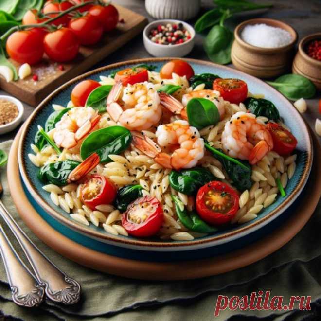 Орзо с креветками — Пошаговый рецепт приготовления 2024 | Простые и вкусные домашние рецепты