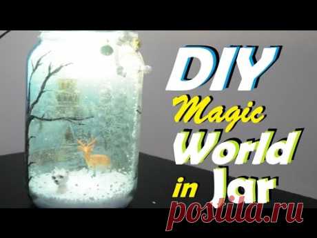 Decoupage on Jar +Upsidedown Decoupage | A Magical World in a Jar