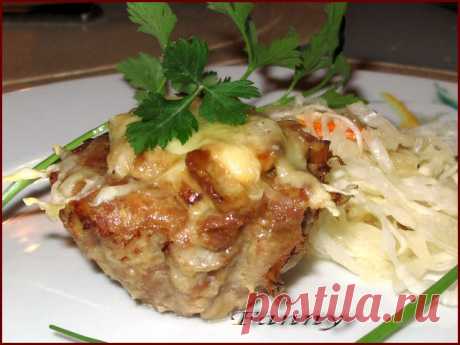 Грибной жульен в мясных корзиночках