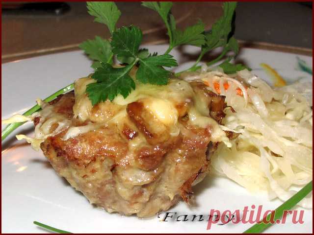 Грибной жульен в мясных корзиночках