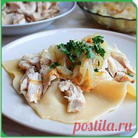 Бешбармак с курицей - рецепт приготовления с фото