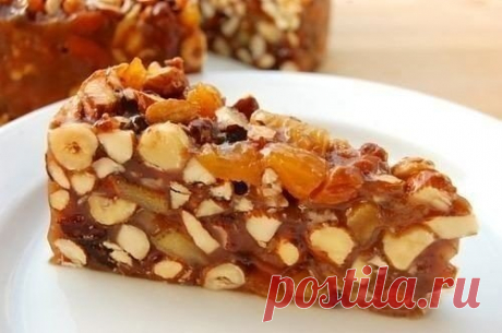 Вкусный панфорте

Ингредиенты:
125 гр фундука 
125 гр миндаля 
100 гр кураги 
100 гр инжира 
100 гр коричневого сахара 
60 гр муки пшеничной 
40 гр какао-порошка 
2 ч.л. цедры лимонной 
2ч.л. молотой корицы 
1/2 ч.л. молотого имбиря 
200 гр меда 
40 гр сахарной пудры