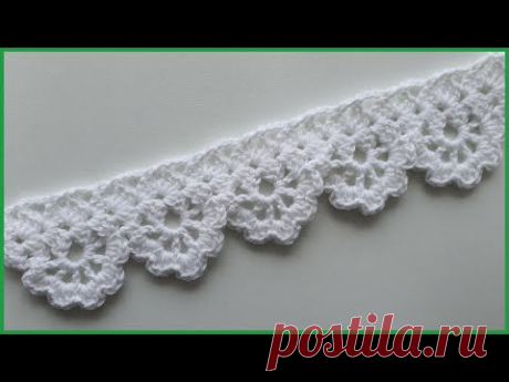 Ленточное кружево. Вязание крючком / Ribbon lace crochet