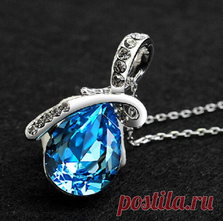 TripleClicks.com: Горный Хрусталь Кристалл Капли Воды Кулон Ожерелье Для Женщин
