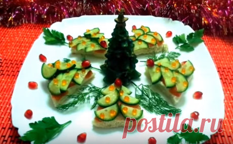 Бутерброды "Елочки" — Вкусные закуски
