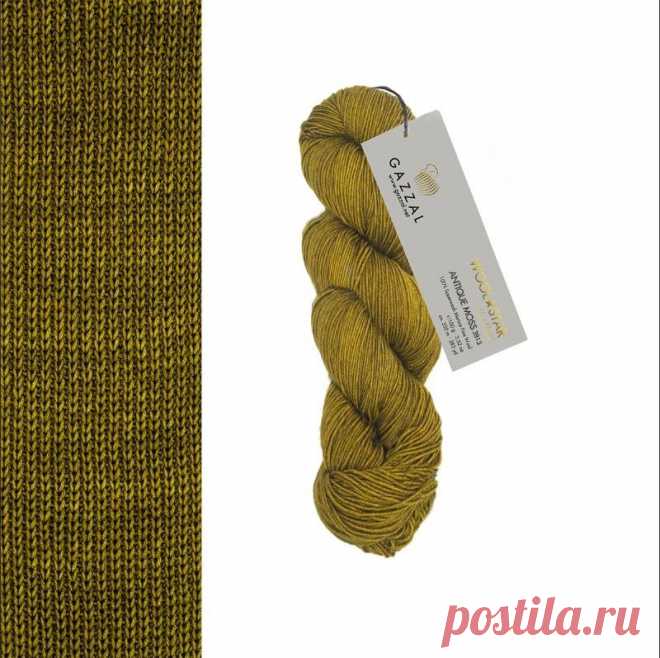 Пряжа Gazzal Wool Star 3813 античный мох – купить по низкой цене | Магазин пряжи и спиц Lana Bombic