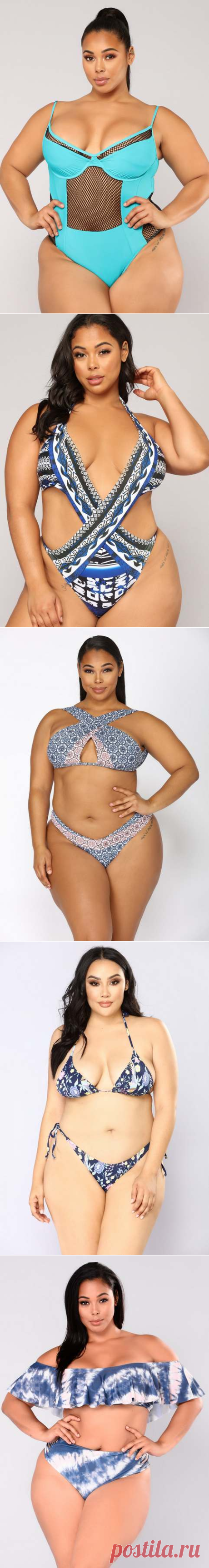 Стильные купальники для полных модниц американского бренда Fashion Nova лето 2018