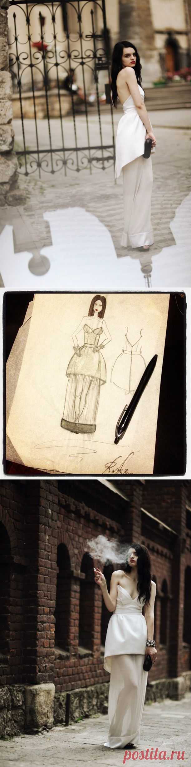 Дизайн белого платья на выпускной / Ваш стиль /