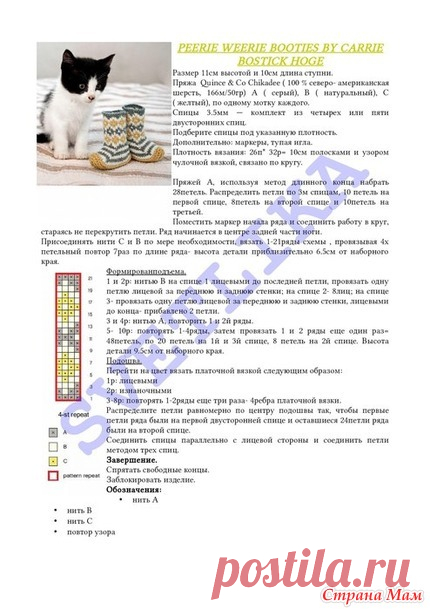 Ботики - Жаккард - Страна Мам