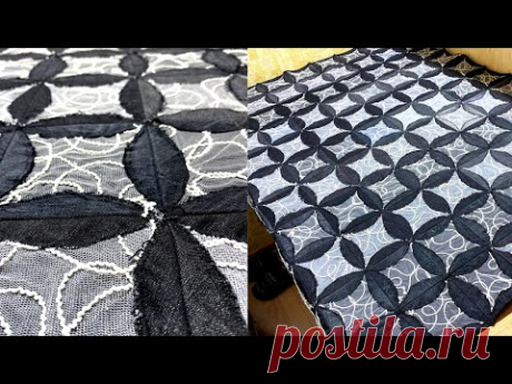 ИЗ СТАРЫХ ДЖИНСОВ ПОКРЫВАЛО. ИЗ НЕНУЖНЫХ ВЕЩЕЙ.COVERED FROM OLD JEANS. FROM UNNECESSARY THINGS.