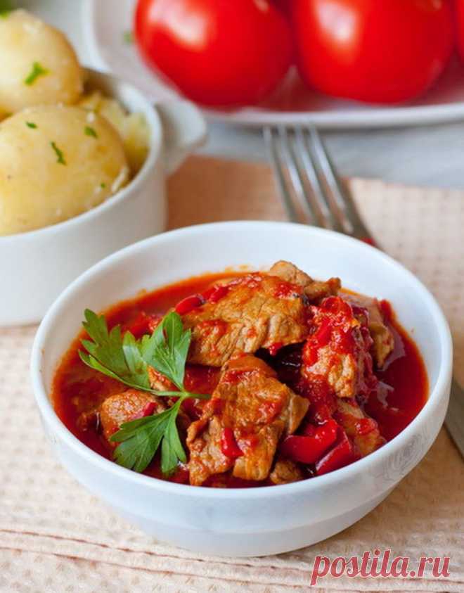 Рецепт свинины, тушенной со сладким перцем с фото пошагово на Вкусном Блоге