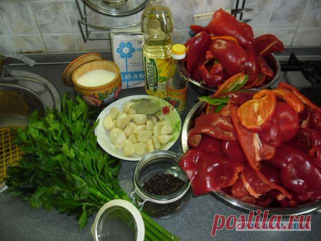 Перец маринованный с сельдереем. - ЯПлакалъ