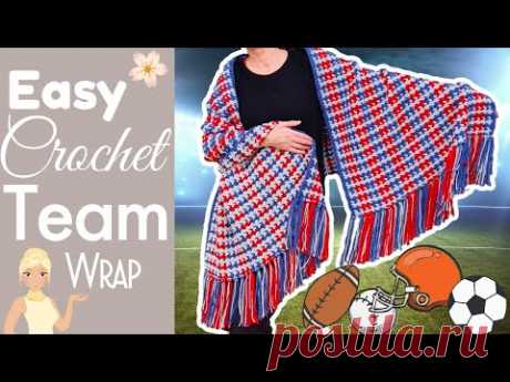 Как связать спортивное одеяло крючком Team Spirit Wrap С этим справится КАЖДЫЙ!