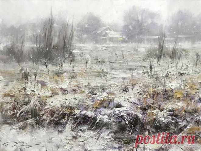 Первый снегопад. Картины художника. Орлов Дмитрий Васильевич. Художники. Картины, картинная галерея, продажа картин