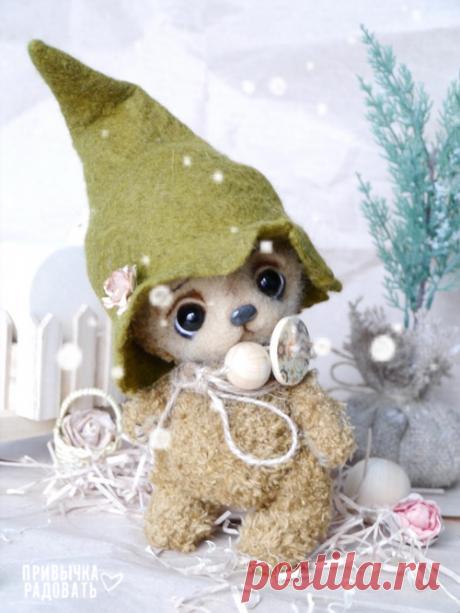 Купить ГНОМУШКА - коричневый, мишка тедди, привычка радовать, Алейникова Александра, гномик, новый год 2014