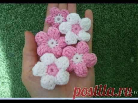 Цветок крючком/ Вязаные цветы/ Crochet flowers/ How to crochet flower